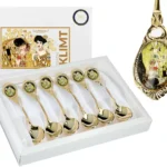 Gustav Klimt Suudlus  Koogilusikate kompl. 6tk.24Ko kuld