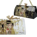 Kinkekott paeltega G.Klimt Suudlus 12x22cm kahepoolne