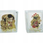 Küünlaalus klaasist Suudlus kinkekarbis