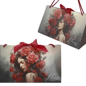 Kinkekott paeltega LOZANO Flowers 15x28cm 3tk.