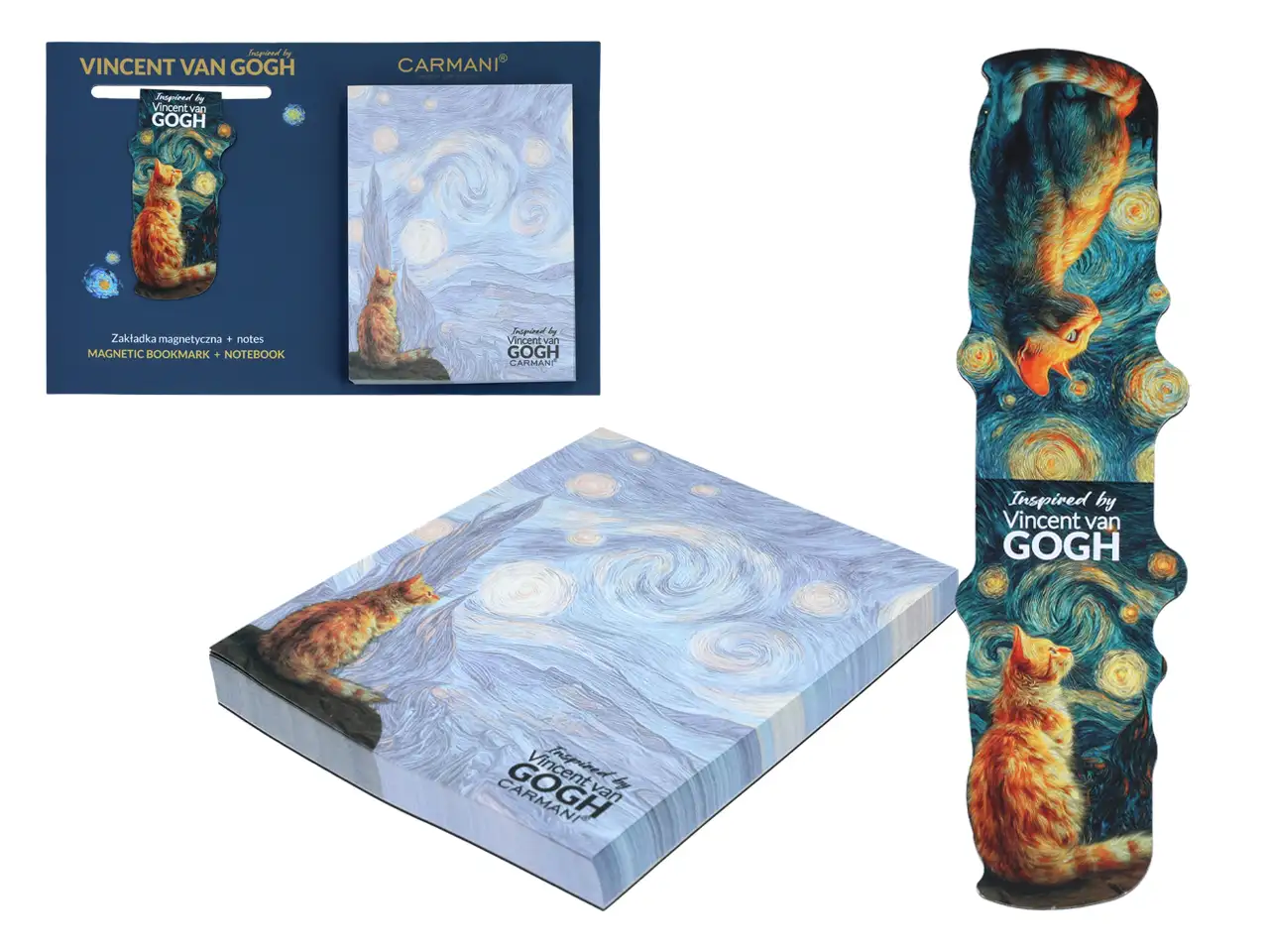 Magnetiline märkmik magnet järjehoidjaga Van Gogh Inspiratsioon